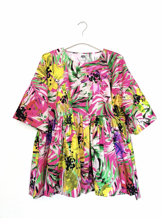 Blusa Fiori Appariscenti Fluo