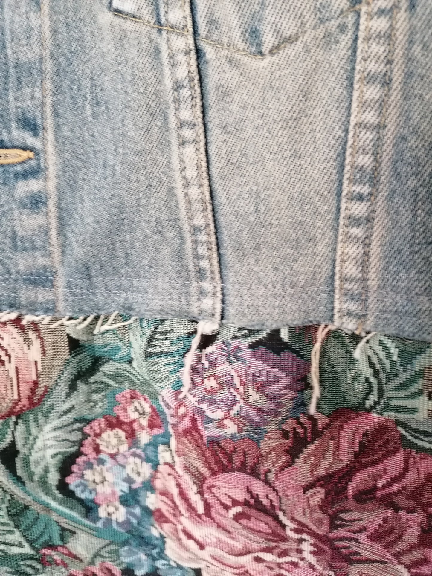 Giacca jeans upcycling Sofà taglia M