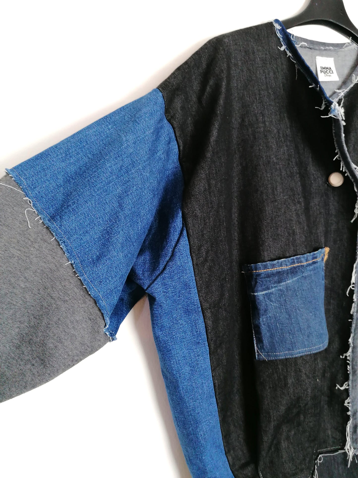 Giacca Jeans Upcycling Multicolor