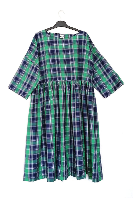 Abito verde tartan #137